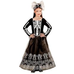 W WIDMANN MILANO Party Fashion - Kostium dziecięcy Szkieletria, sukienka i opaska do włosów, szkielet, kostium na Halloween