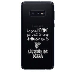 ZOKKO Samsung S10E Pizza Delivery skal - mjukt genomskinligt bläck vitt