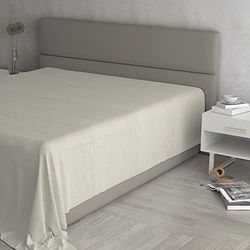 Max Color Drap Housse 100% Coton, Couleur Unie, crème, lit Double Maxi 270 x 300 cm