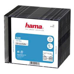 Hama 11432 CD-lege hoes "Slim" Case, kunststof doos