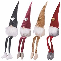 Villa d'Este Home Tivoli Jultomte i tyg Mjuka ben h. 60 cm, Xmas Trendig, Blandad, M