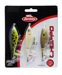 Berkley Pack de leurre Dur Choppo par 3 pour la pêche des carnassiers au leurre en Surface 90 mm Coloris Assortis