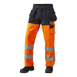 JAK 11100 High Vis Werkbroek | Oranje/Navy | 54R (37/32)