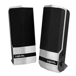 LogiLink USB 2.0 Active Speaker - Black/Silver