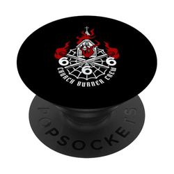 Satanás Gótico Iglesia Burner 666 Oculta Diablo Brujería PopSockets PopGrip Adhesivo