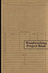 Woodworking Project Book: Organize All Your Woodworking Projects and Plans | Record the Details of the Woodwork for Carpenters and Woodworkers | 120 Pages (6" X 9")