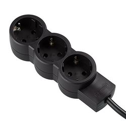 Legrand 695020 Tomadas, 3 tomadas, preto