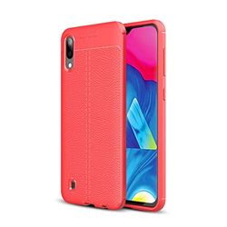 Xyamzhnn Caja del Teléfono A Prueba De Golpes Litchi Textura TPU For La Galaxia M10 St (Color : Red)