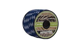 Cordamarket Cord. Skota nylon 10 mm platina lijn blauw/wit 25 m