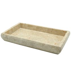 Creative Home Marble Barca a Forma di Vassoio, Marmo, Beige, 9-1/4" L x 5-1/4" W x 1-5/8" H