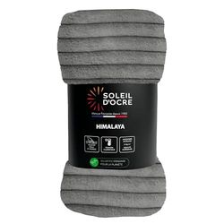 Soleil d'ocre, Couvre lit Flanelle et Velours 180x220 cm Himalaya Gris