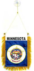 AZ FLAG Gagliardetto Minnesota 15x10cm con Ventosa - BANDIERINA per Auto Stato Americano – USA - Stati Uniti 10 x 15 cm