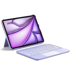 Inateck Hoes met toetsenbord, ultralicht toetsenbord voor iPad 10 generatie, iPad Air 6 11 inch 2024, iPad Air 5/4 10,9 inch, iPad Pro 11 4/3/2/1 Gen, afneembaar, touchpad, QWERTZ, KB04122