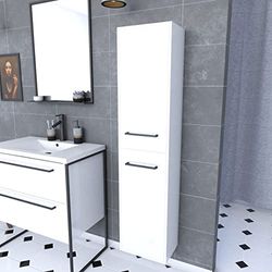 Aurlane PACM015 Structura P015 Colonna per bagno, Nero/Bianco
