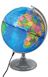 Lexibook Globe Jour et Nuit Lumineux STEM, 2-en-1 Globe le jour Carte des contellations la nuit, Bleu/Noir, NLJ185FR