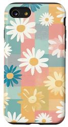 Custodia per iPhone SE (2020) / 7 / 8 Danish Pastel Estetic Retro Daisy Flower Pattern Margherite