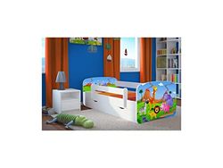 KOCOT KIDS Lit babydreams 2 Bleu Safari tiroir et Matelas Inclus 180/80