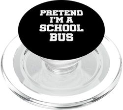 Disfraz de Halloween divertido y perezoso de simulación que soy un autobús escolar PopSockets PopGrip para MagSafe