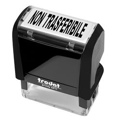 Trodat Printy Office Samotuszujący znaczek czarny, tekst NIETRANSFERYBILNY, nadruk 38 x 14 mm czarny tusz w zestawie, dla biura, firm, działalności komercyjnej, studiów zawodowych, sklepów, sklepów