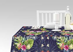 Doge Milano Nappe avec impression numérique, 100% Made in Italy Nappe antidérapante pour salle à manger, lavable et antitache, Modèle Raxaul, cm 180x140