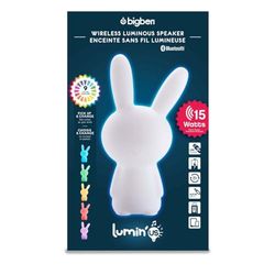 Bigben Interactive BTLSRABBIT Speaker Bluetooth Luminoso, Coniglio, Transparente