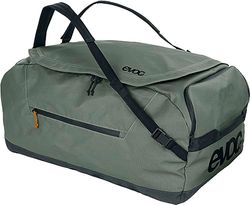 EVOC DUFFLE BAG 100, sporttas (waterdicht en 100% PVC-vrij Tarpualin, gewatteerde schouderriemen, inhoud: 100l, gewicht: 1.215 g, afmetingen: 70 x 40 x 35 cm), Dark Olive - Black