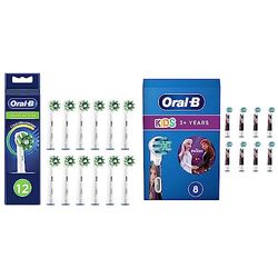 Oral-B Kids Recambios Cepillo de Dientes Eléctrico con Personajes de Frozen 1 Unidad (Paquete de 1) & CrossAction Recambios para Cepillo de Dientes Eléctrico,Blanco - Originales (Tamaño Buzón)