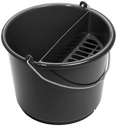 Hünersdorff Cubo para atendimento ao cliente 10 l com bandeja para esponja, cinzento escuro