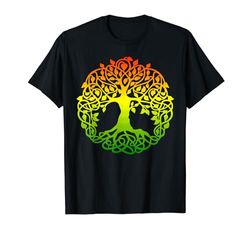 Árbol de la vida arco iris mito nórdico vikingo nudo celta naturaleza Camiseta