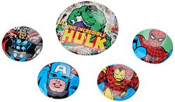 Pyramid International Marvel Retro-Badge Pack Hulk, multicolorido, 10 x 12,5 x 1,3 cm, Plástico sintético, Ágata
