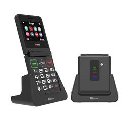 TTfone TT660 Teléfono móvil para Personas Mayores - Diseño Plegable, Botones Grandes, Asistencia de Emergencia, Larga duración de batería (con Cargador de Base)