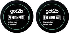 Schwarzkopf got2b PhenoMENal Texture Hair Styling Clay, Vegan, Strong Hold, Matt Finish, No Stickiness, 100ml (Pack of 2)