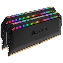Corsair DOMINATOR PLATINUM RGB Kit di Memoria per Desktop a Elevate Prestazioni, DDR4 2 x 8 GB, 3200 MHz, Nero