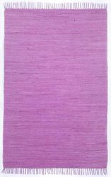 Dhurry Happy Cotton Tapis tissé Plat en 100% Coton, tissé à la Main, Lavable, utilisable des Deux côtés, 90 x 160 cm, Fuchsia
