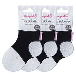 Hoppediz Calcetines de Salto Sockenhalter, Negro, Talla única Unisex bebé