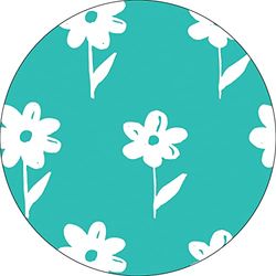 Bonateks, Round Digital Printed Mouse Pad, Non-Slip Base, for Office and Home, Diameter:22cm