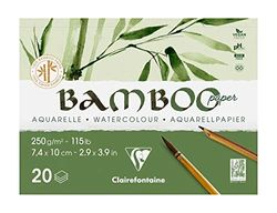 Clairefontaine 975910C - Bloc collé 20F Bambou 250g 7,4x10cm A7 P