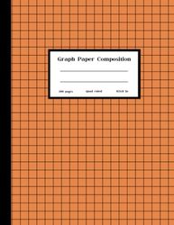 Graph Paper Composition: Orange quad ruled 1 x 1 cm notebook, 200 pages