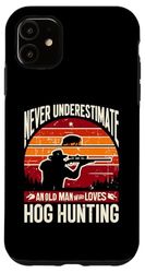 Custodia per iPhone 11 Hog Hunting Hunter Wild Pig Huntsman Hunt Boar Hunters