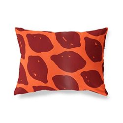 BonaMaison Oranje-Bordeaux Decoratieve Kussensloop, Kussenhoezen Bank, Decoratieve Kussenhoesjes, Kussensloop; Sofa, Slaapkamer, Kantoor, Auto 35x50 Cm - Ontworpen en vervaardigd in Turkije