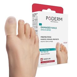 PODERM - FUNGAL NAIL INFECTION - PROTECTIVE & REPAIRING TOE CAP - Patented TEA TREE GEL - Promotes even/smooth nail regrowth - 100% Natural Actives - Swiss Lab