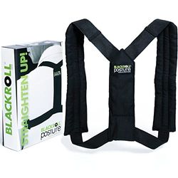 BLACKROLL® POSTURE, praktische rugbrace om rug- en schouderhouding te verbeteren, houding correctie brace in verschillende maten (S/M/L), zwart