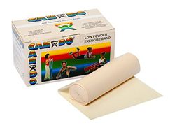 Trainingsband / Gymnastikband - Spenderbox, Länge 5,5 m, Cando® - beige (sehr sehr leicht)