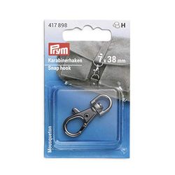 Prym Karabinerhaken 7 x 38 mm Gunmetal Moschettone, Lega di Zinco, Canna di Fucile