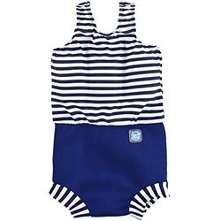 Splash About Happy Nappy Costume, Navy/White Stripe, 0-4 Months