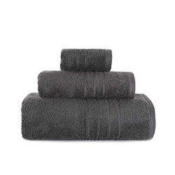 Ventamueblesonline Jeu de Serviettes 3 pièces Couleur Anthracite de 700 g