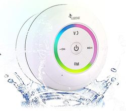 LEICKE Altoparlante Bluetooth DJ Roxxx Shower | Altoparlante doccia impermeabile con ventosa, altoparlante wireless portatile compatibile con Siri (iOS) Apple Home Kit e Google Assistant