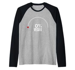 Mangiatore di carne proteico vegano zero percento Maglia con Maniche Raglan