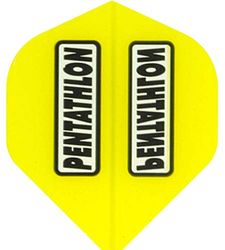 abcdarts Unisex - Adulti Pentathlon Classic Dart Flights, Giallo, Classica EU