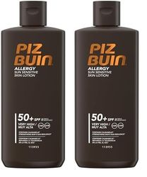 PIZ BUIN Allergy Protector Solar Corporal SPF 50+, Protección muy alta para pieles sensibles, Loción para el cuerpo, Protección UVA/UVB, Rápida absorción, 200 ml (Paquete de 2)